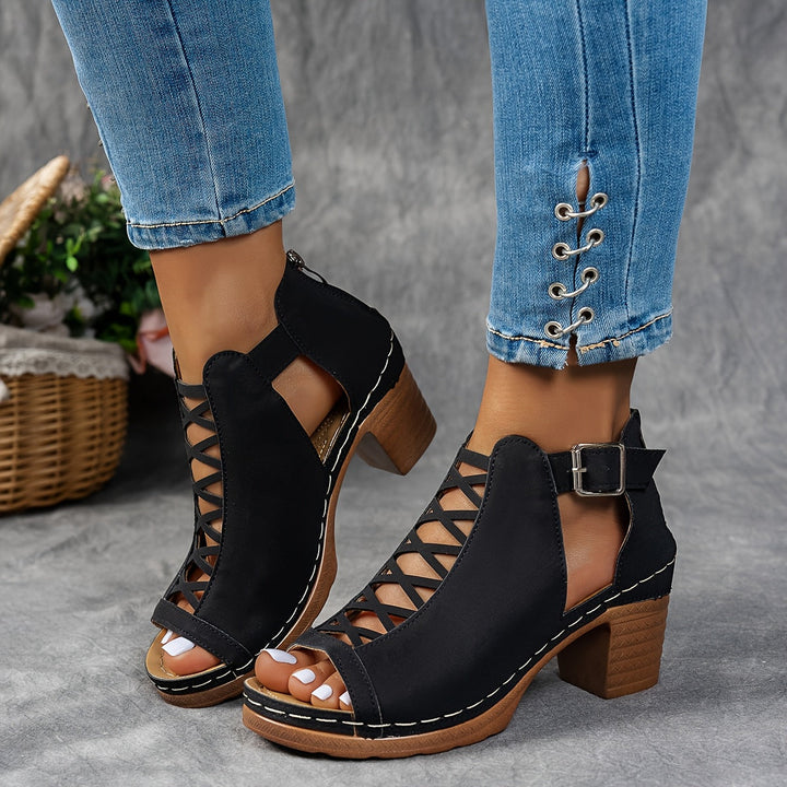 Vicky | Lattice-Heel Sandals