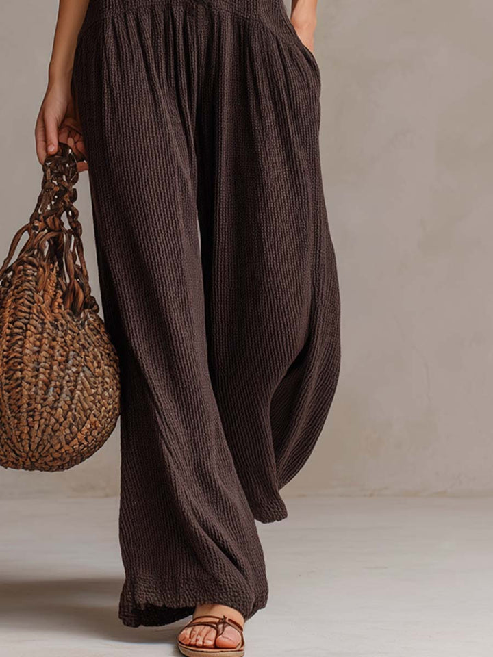 Annie – Relaxed Boho Button-Front Jumpsuit