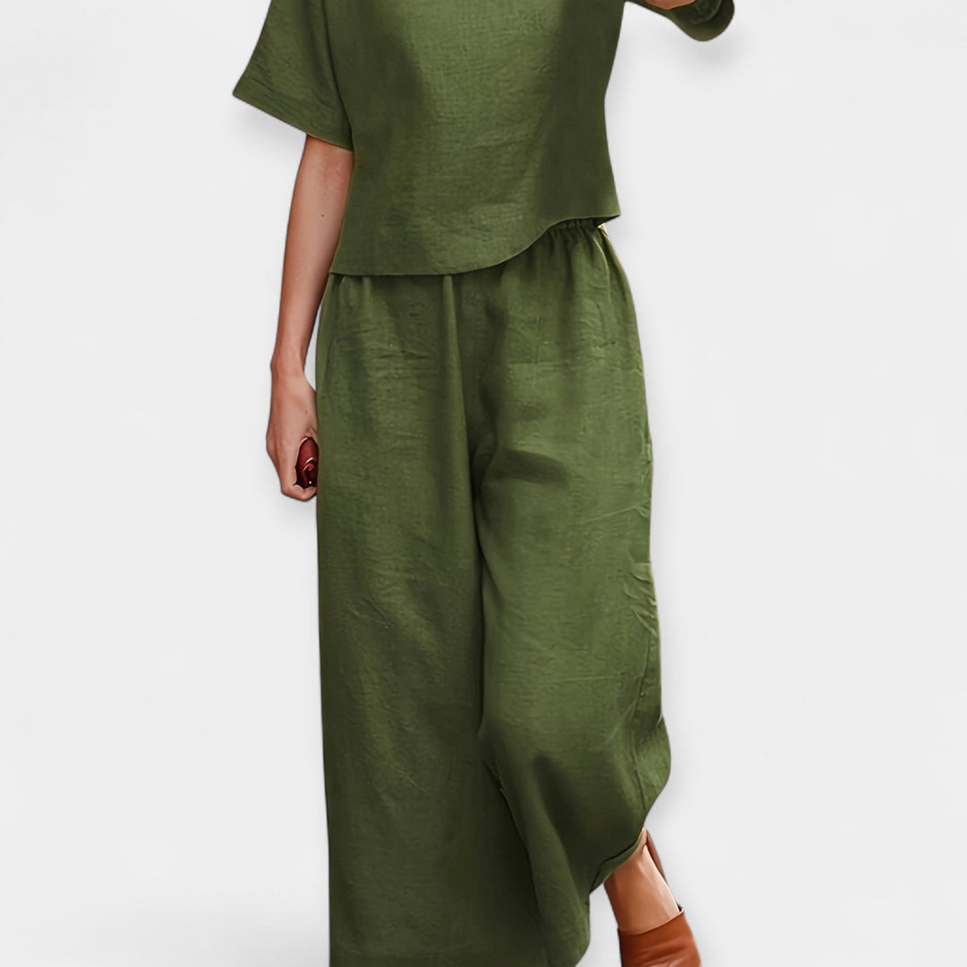 Seren | Breezy Short Sleeve Pantsuit