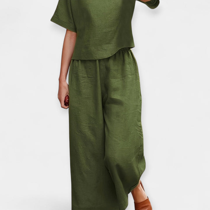 Seren | Breezy Short Sleeve Pantsuit