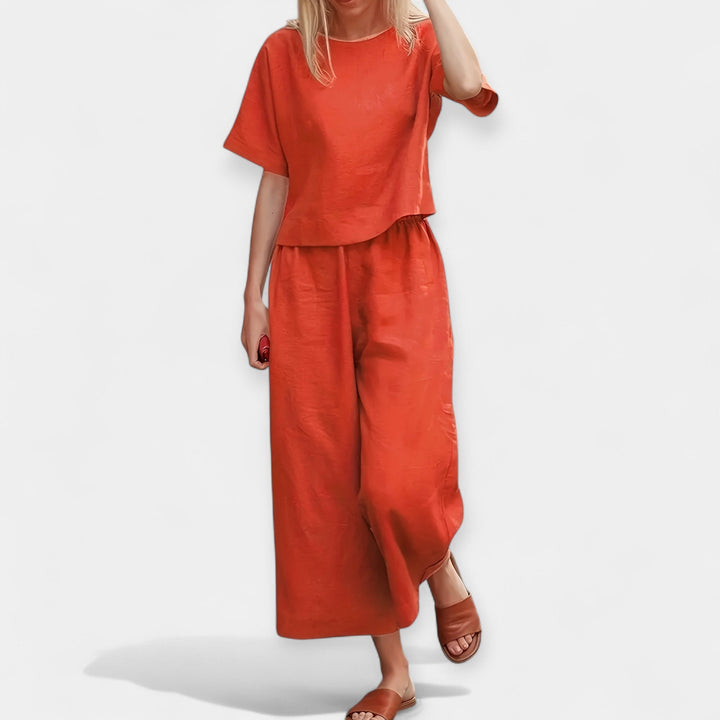 Seren | Breezy Short Sleeve Pantsuit