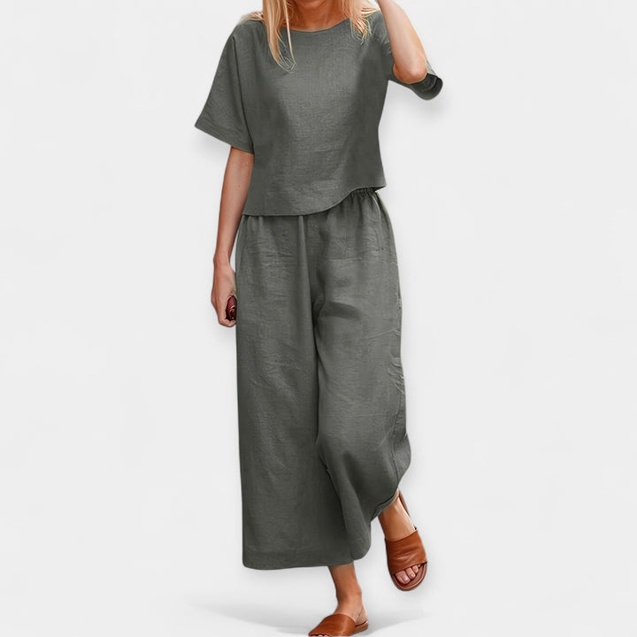Seren | Breezy Short Sleeve Pantsuit