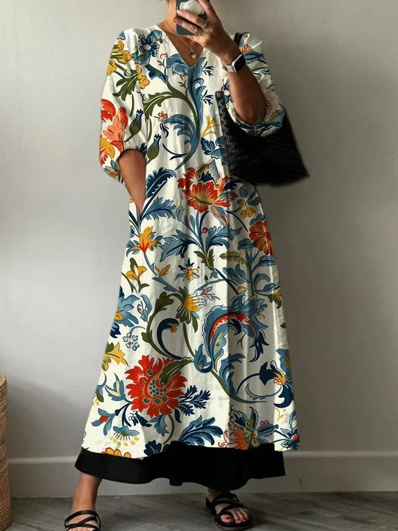 Reine | Elegant Printed Dress Carol