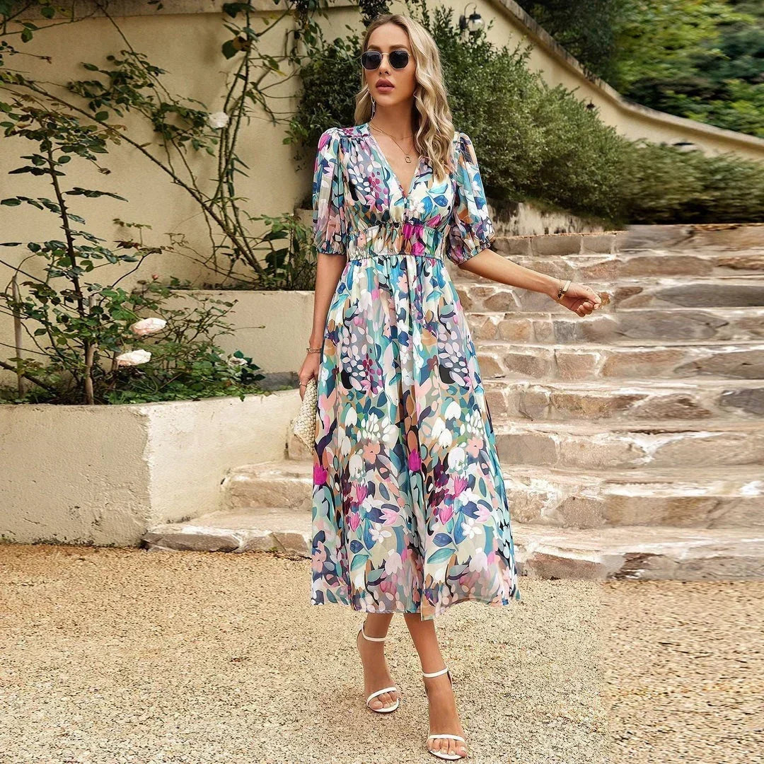 Navya | V-Neck Elegance Dress