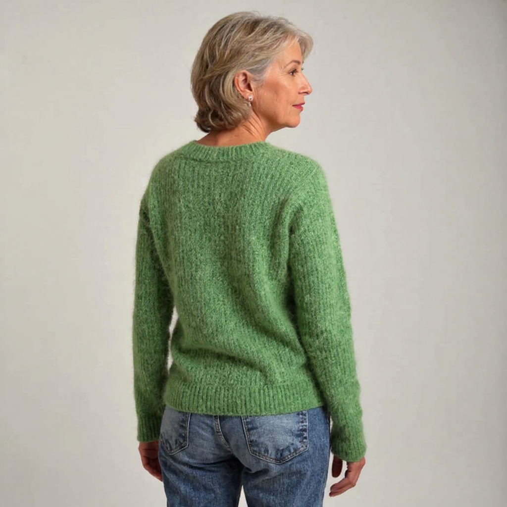 Marie – Charming Sheep Intarsia Knit Sweater