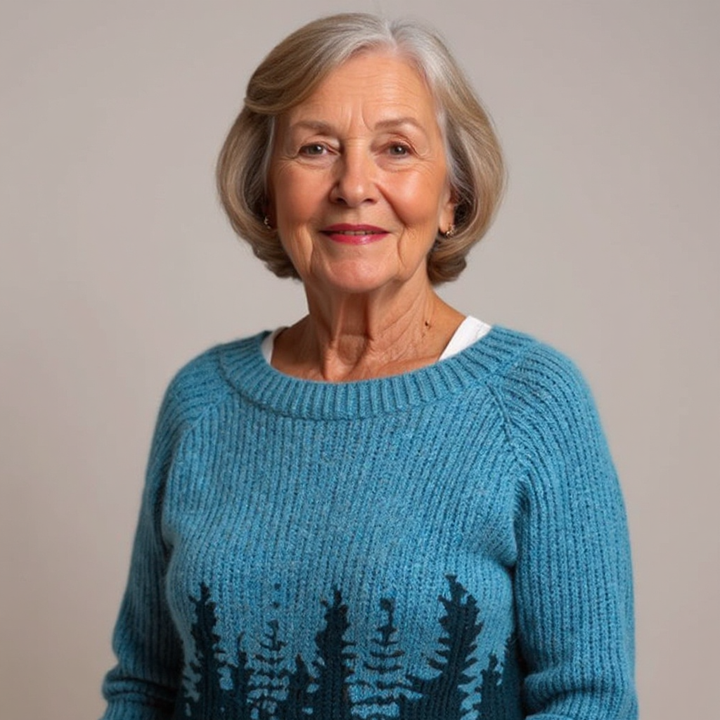 Melissa – Forest Print Knit Sweater