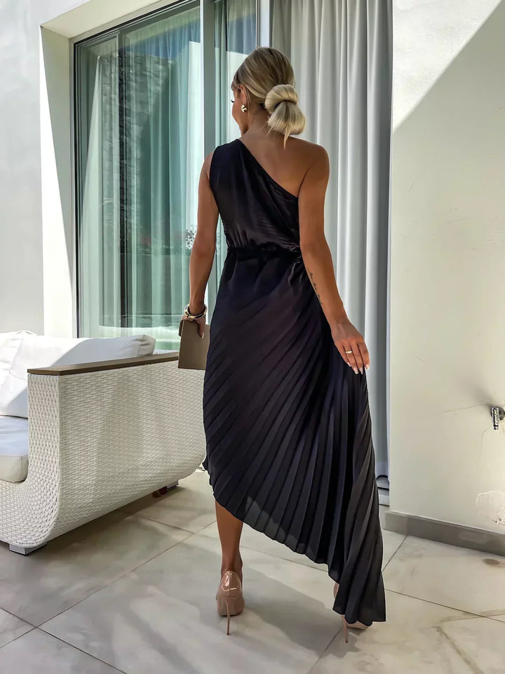 Lavinia | Elegant Floral One-Shoulder Maxi Dress