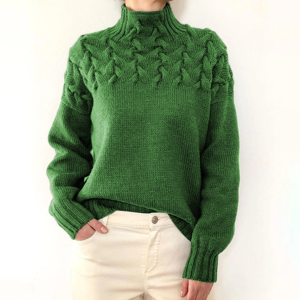 Myra – Cable Knit Turtleneck Sweater