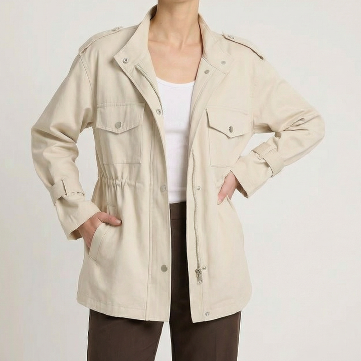 Mandy – Cinched Waist Utility Jacket