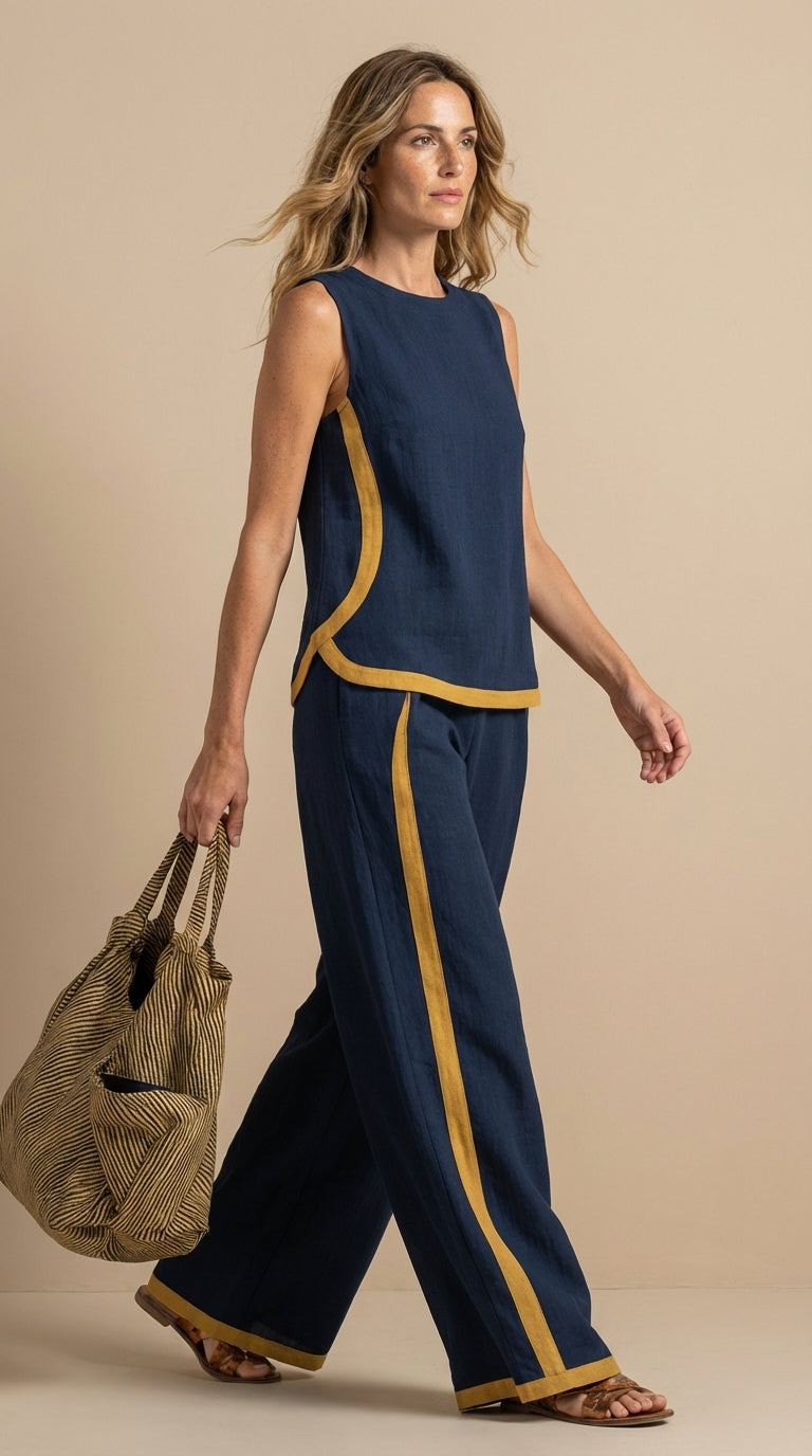 Judy | Linen and Cotton Breezy Two-Piece Set