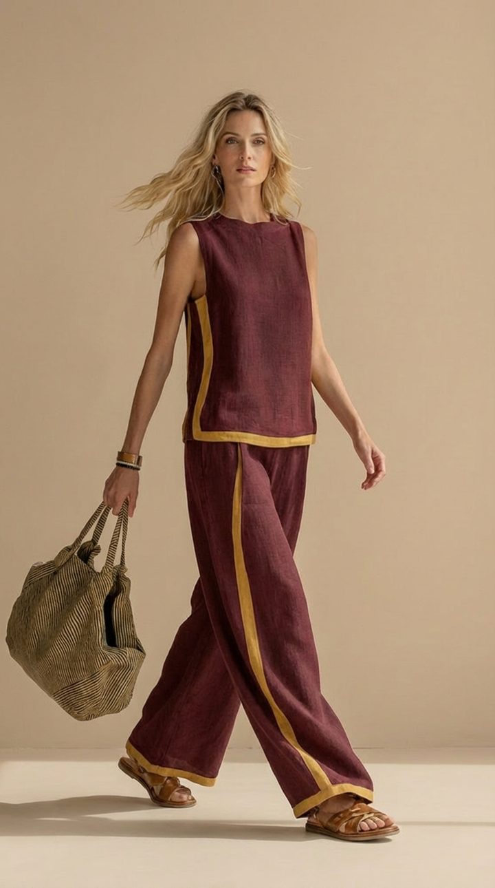 Judy | Linen and Cotton Breezy Two-Piece Set