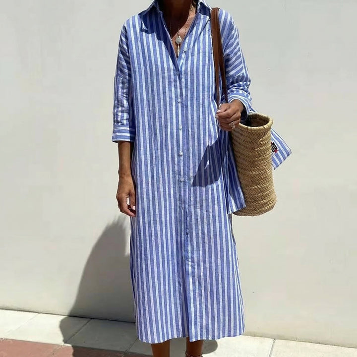 Skylar | Striped Shirt Dress