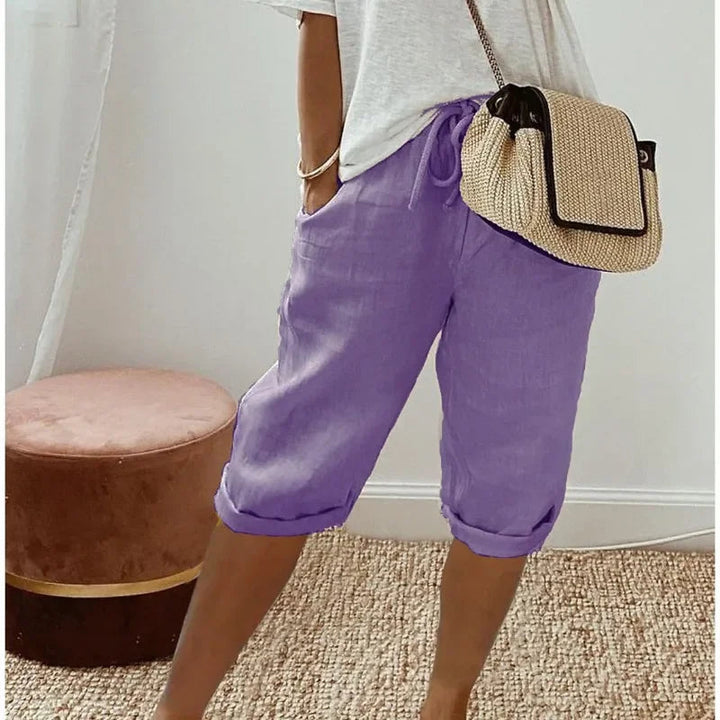 Natasha | Linen Full Shorts