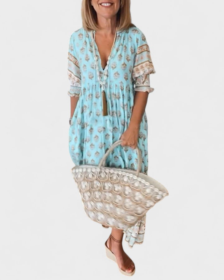 Norah | Boho Button Dress