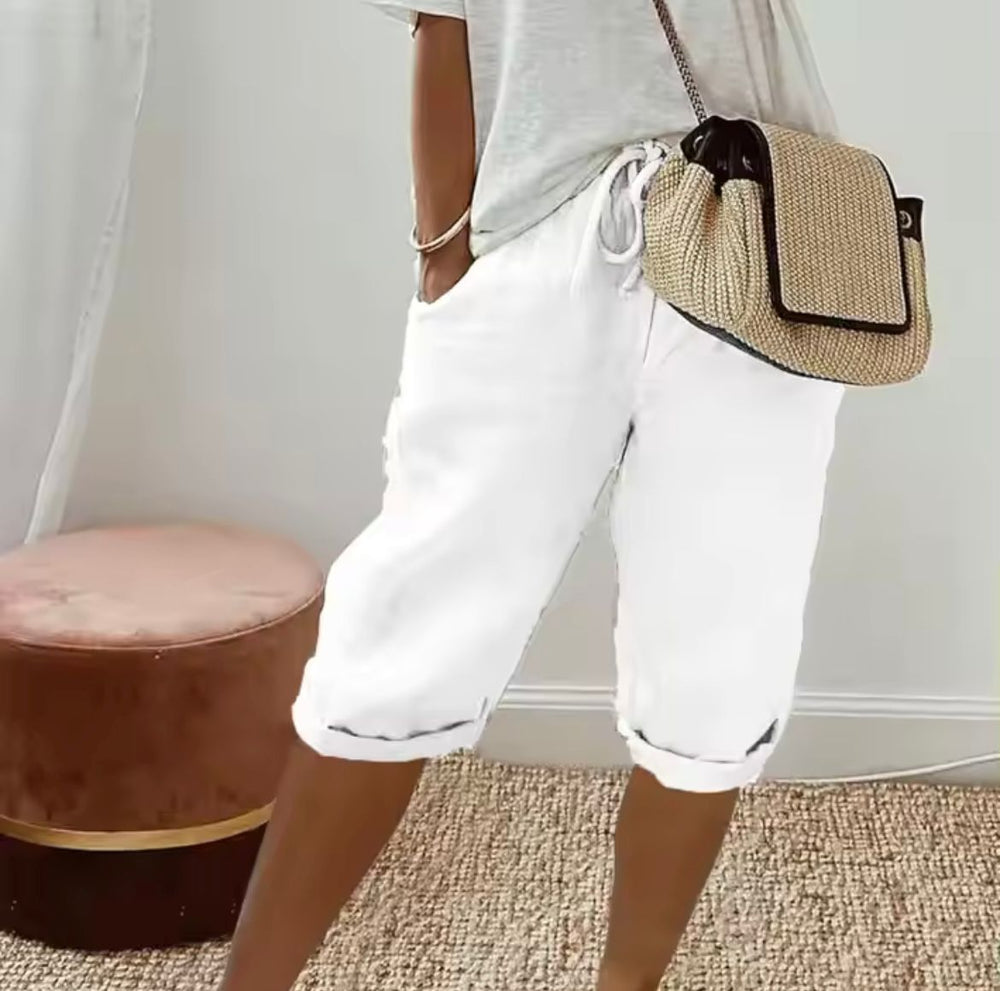 Natasha | Linen Full Shorts