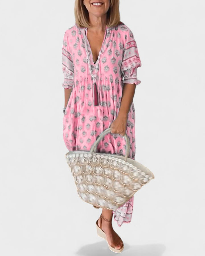 Norah | Boho Button Dress