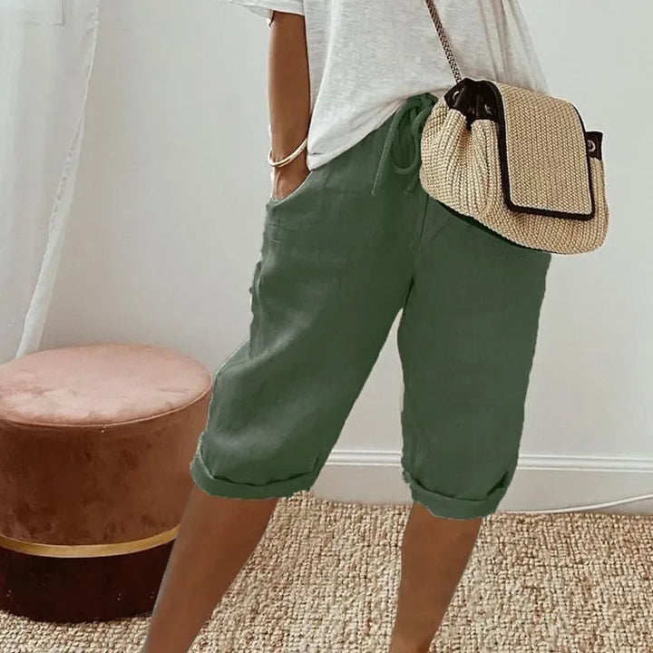 Natasha | Linen Full Shorts