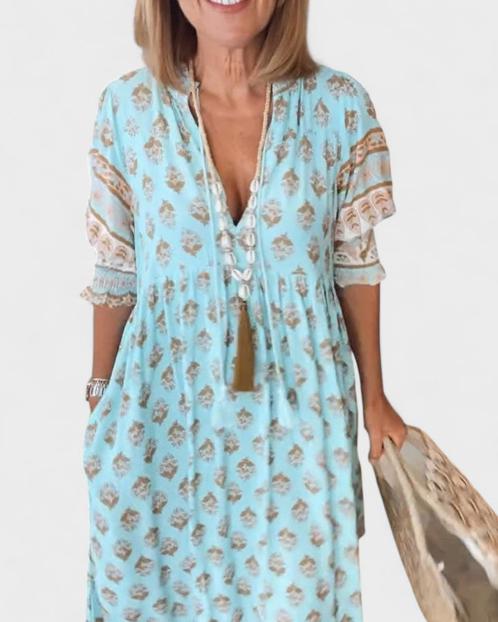 Norah | Boho Button Dress