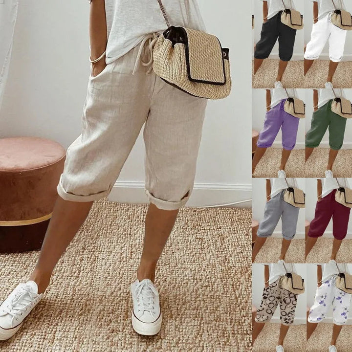 Natasha | Linen Full Shorts