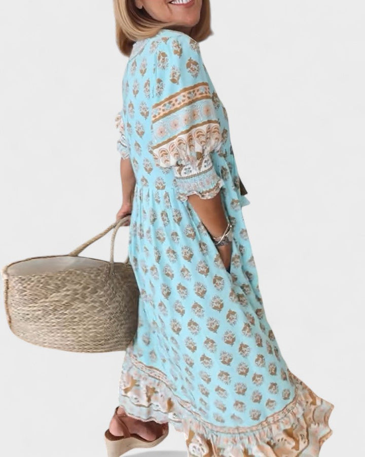 Norah | Boho Button Dress