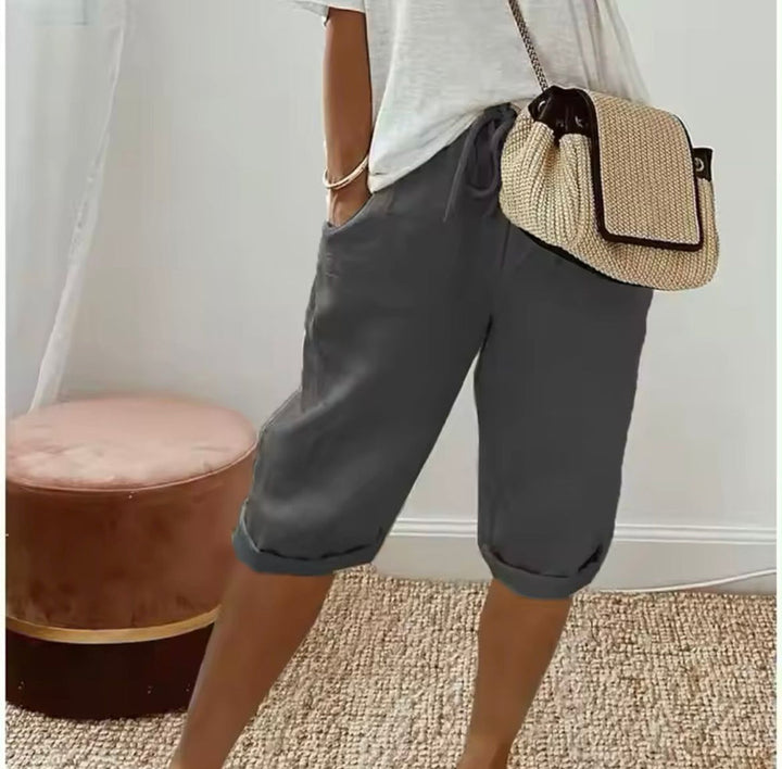 Natasha | Linen Full Shorts
