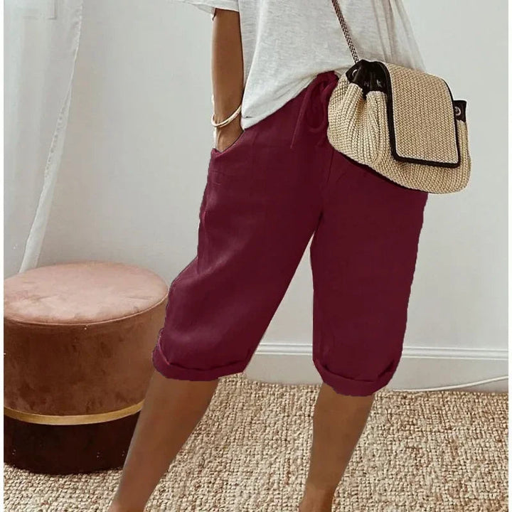 Natasha | Linen Full Shorts