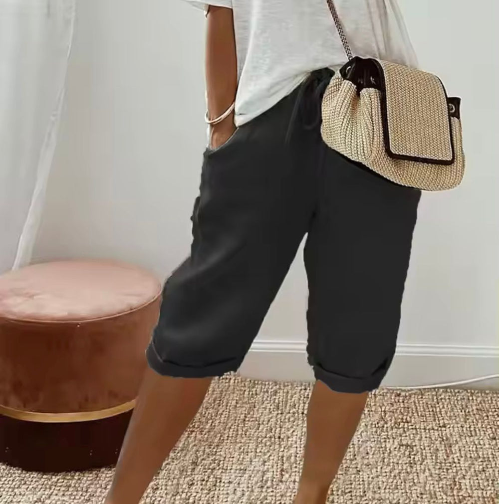 Natasha | Linen Full Shorts