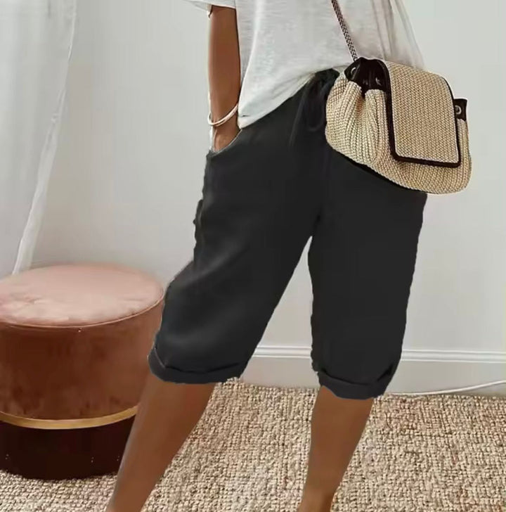 Natasha | Linen Full Shorts