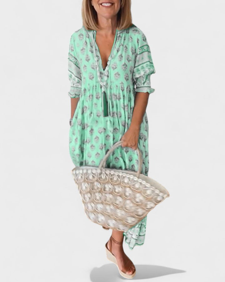 Norah | Boho Button Dress