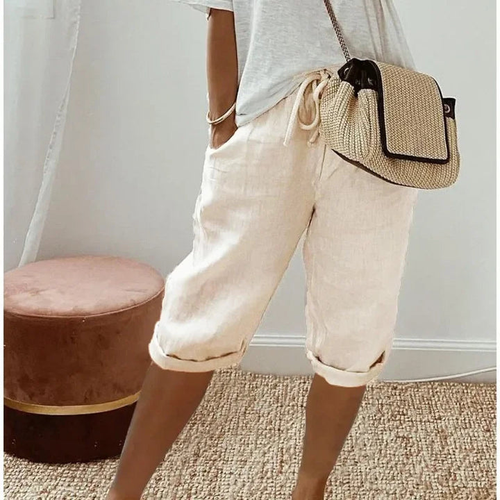 Natasha | Linen Full Shorts