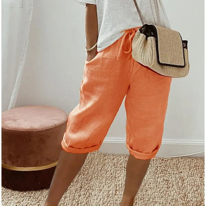 Natasha | Linen Full Shorts