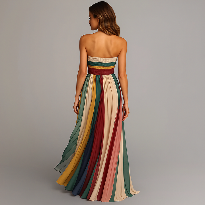Avery | Strapless Pleated Maxi
