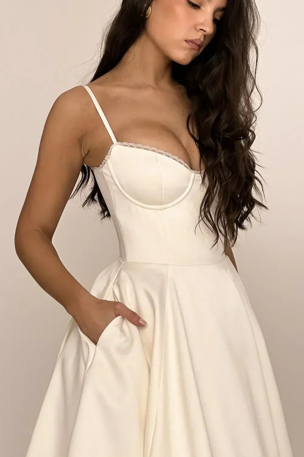 Jade | Delicate Tulle Accent Dress