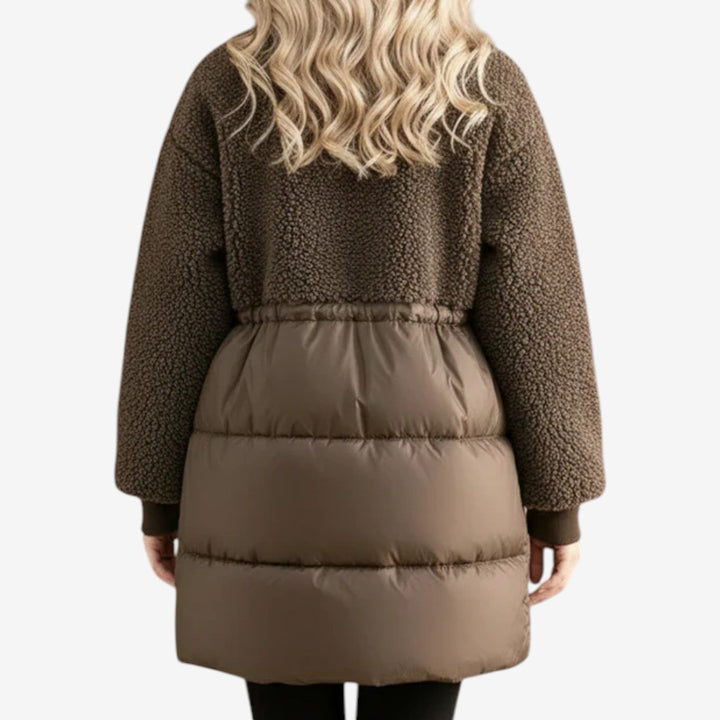 Sheila – Quilted Puffer Coat with Teddy Upper