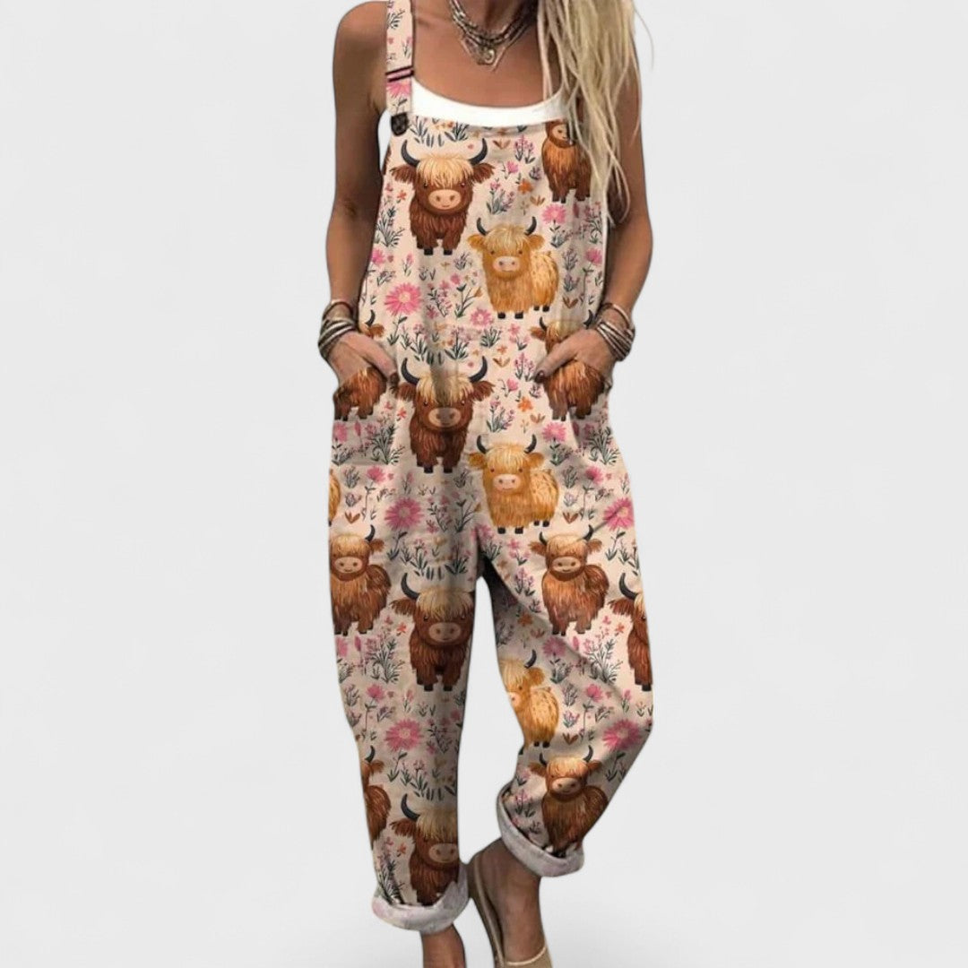 Ilse | Women's Artisan Jumpsuit with Straps