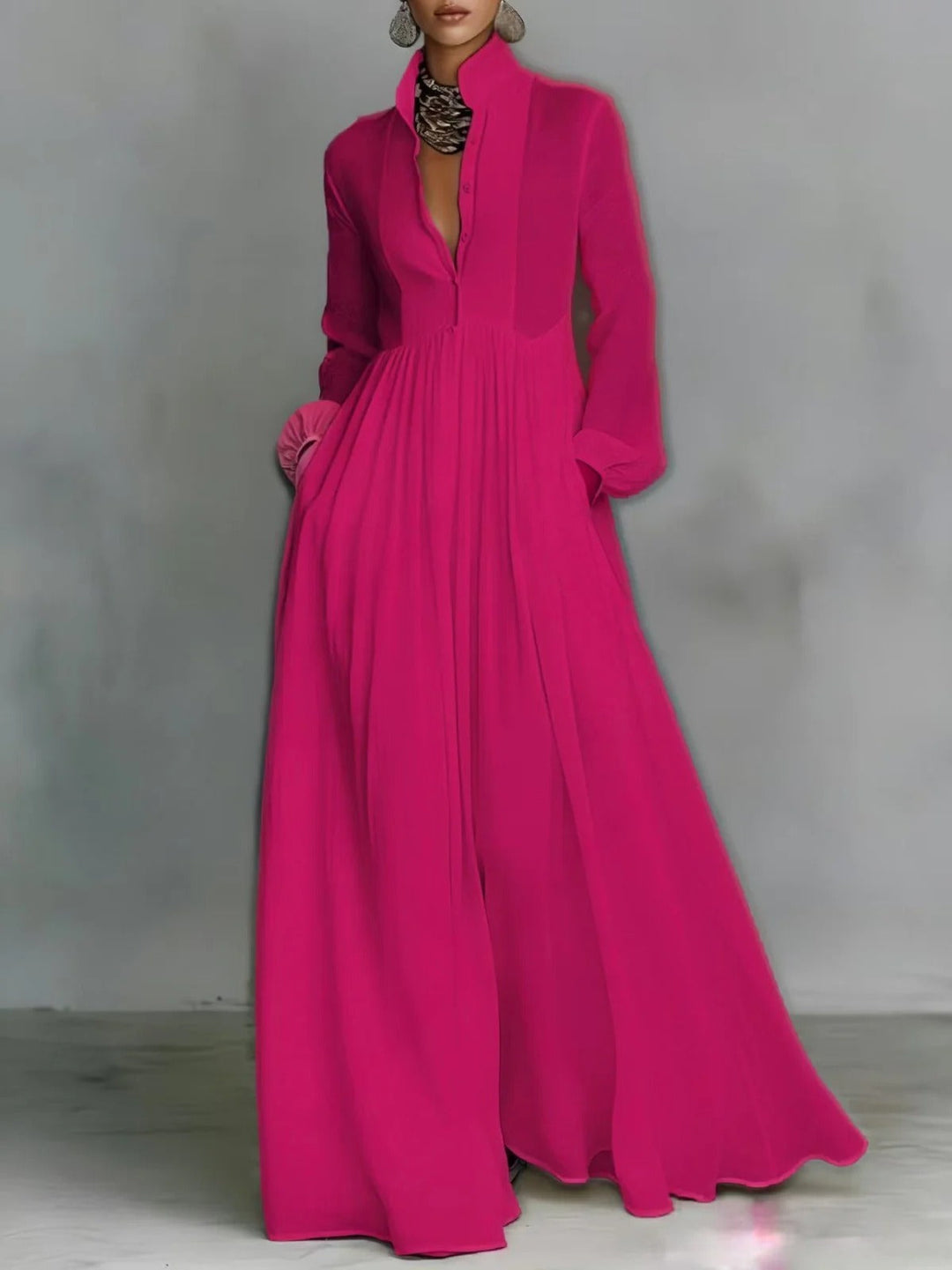 Brielle | Flowing Button-Front Maxi Dress