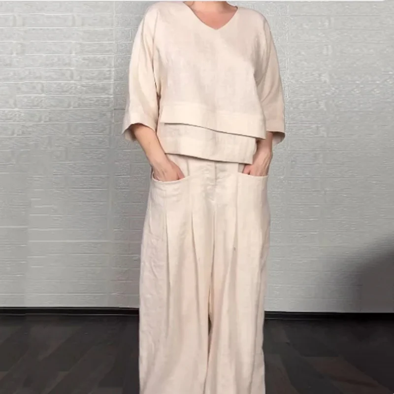 Roxie | Relaxed Linen-Cotton Two-Piece Set
