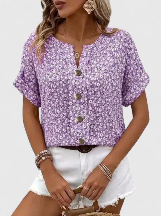 Louanne | Elegant Floral Summer Top