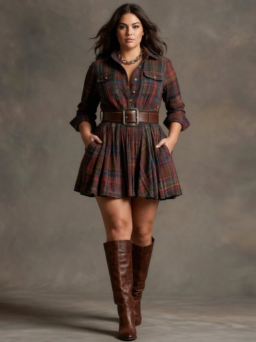 Julia | Checked Mini with Matching Belt