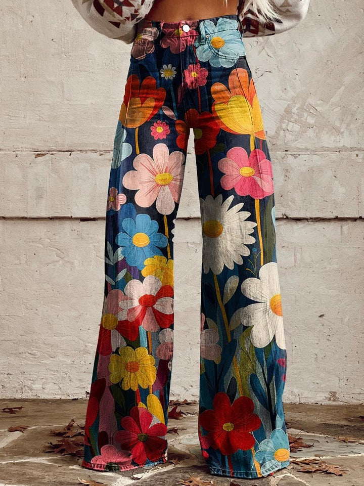 Sadie | Floral Wide Pants