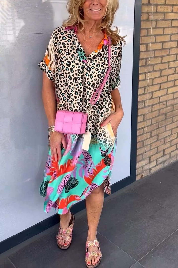 Nyla | Relaxed Leopard Print Dress