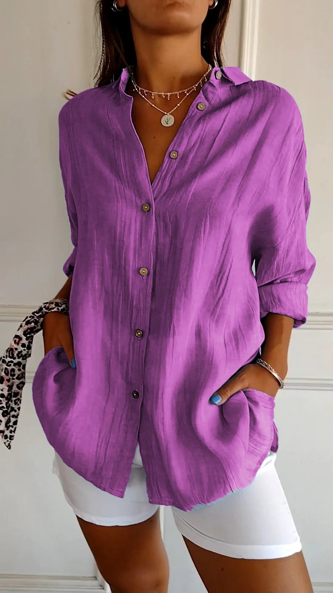 Sharon | Elegant Shirt with Pleated Style