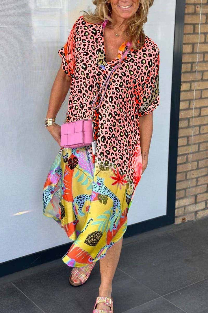 Nyla | Relaxed Leopard Print Dress