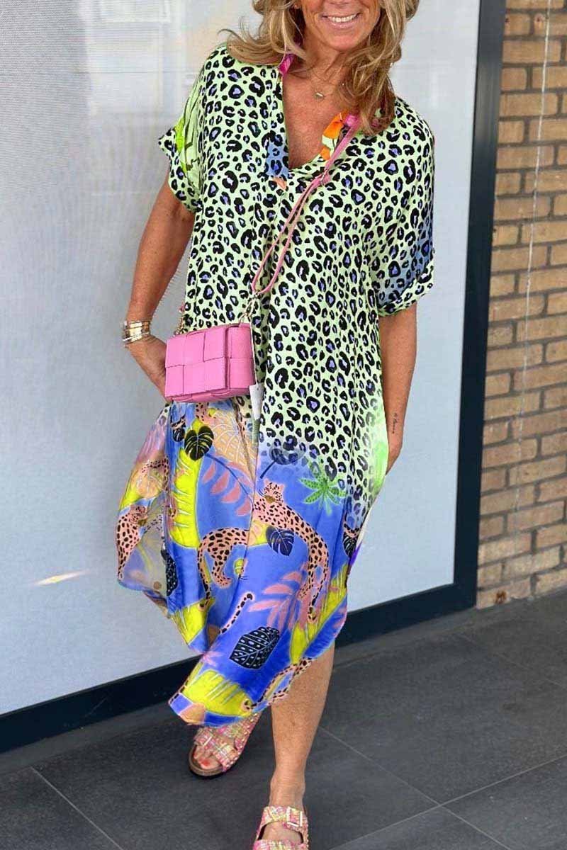 Nyla | Relaxed Leopard Print Dress