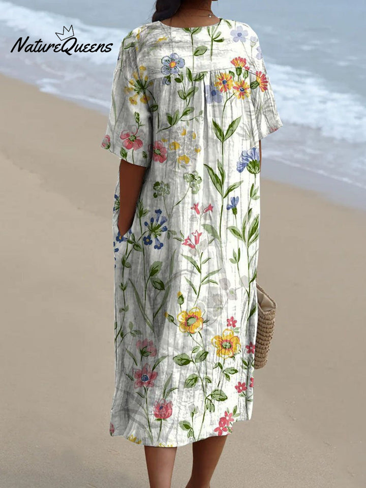 Royalty | Vintage Floral Casual Flowing Dress