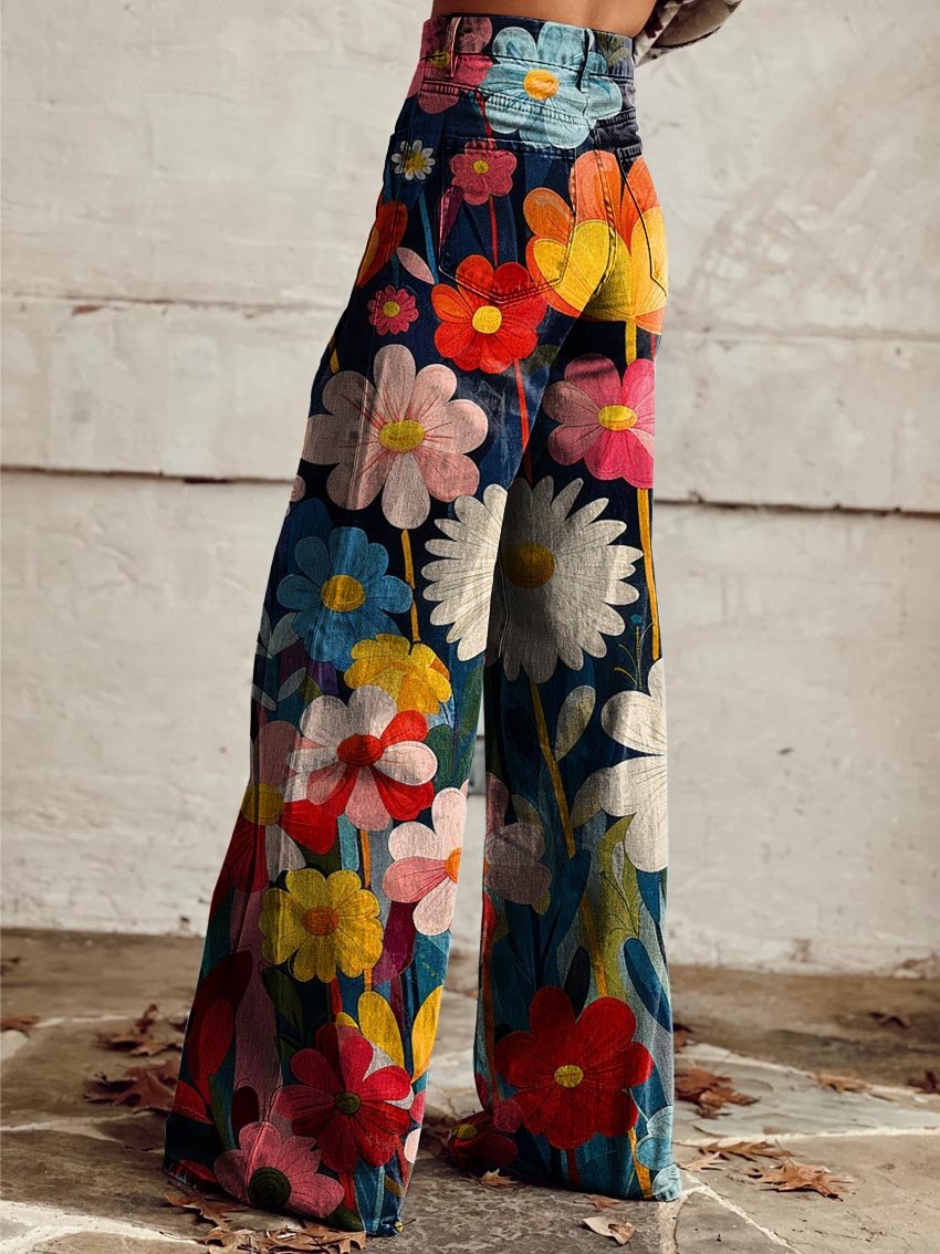 Sadie | Floral Wide Pants
