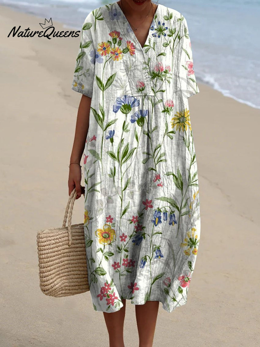 Lisbet | Vintage Floral Casual Flowing Dress