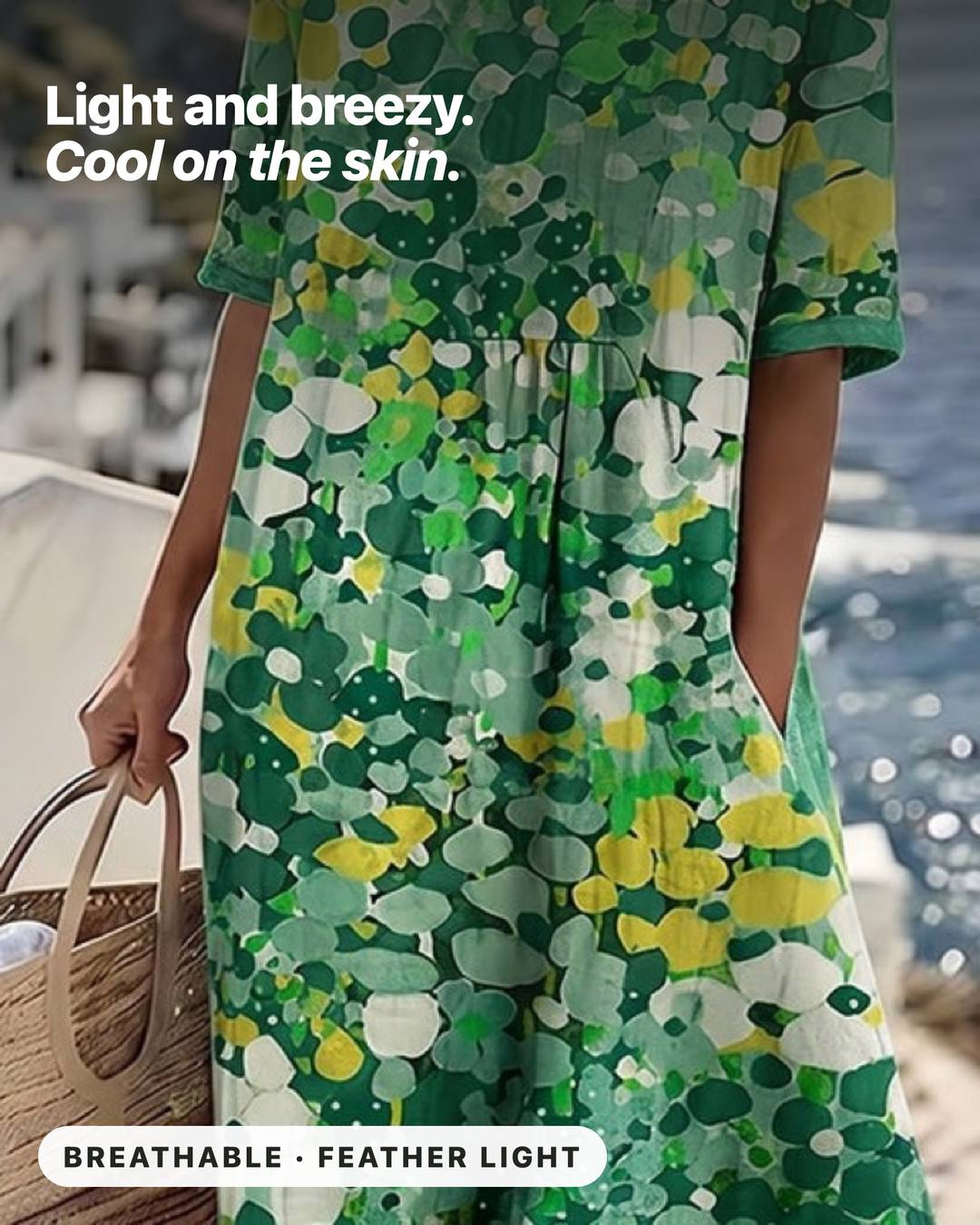 Trudy – Abstract Floral Print Midi Dress
