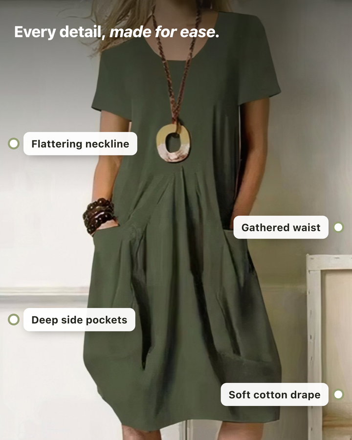 Kwani – Easy Casual Pocket Midi Dress