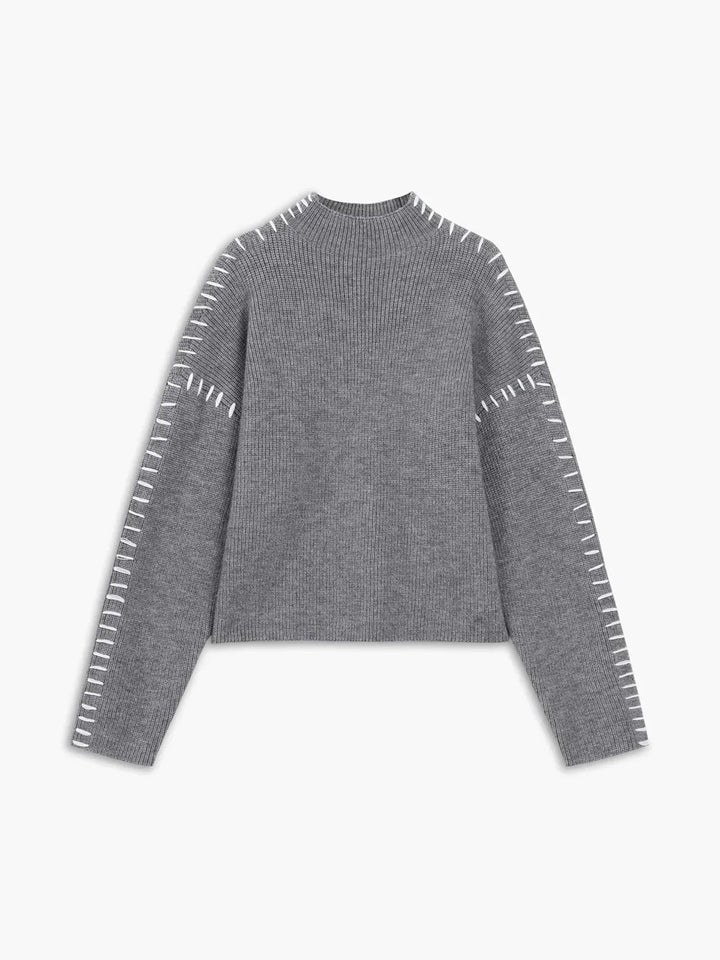 Jolene – Oversized Whipstitch Detail Sweater